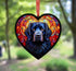 Newfoundland Stained Glass Effect Heart Suncatcher
